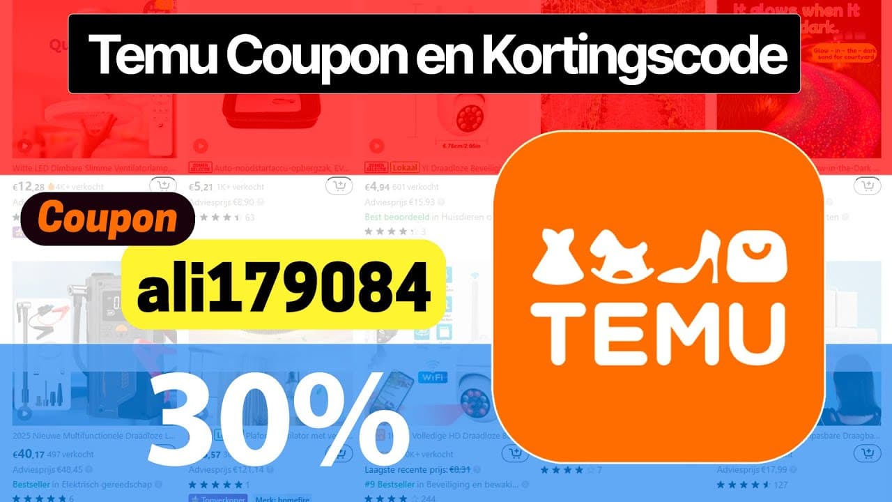 Temu Nederland 2025 – Exclusieve Kortingscodes tot 70% Korting!