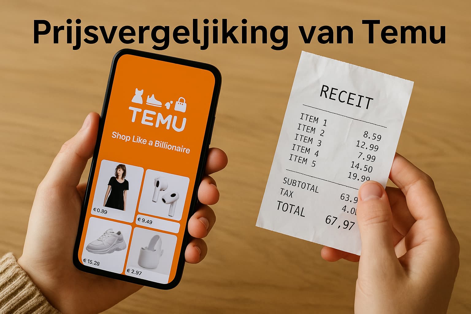 Prijsvergelijking van Temu: Is Temu echt goedkoper?