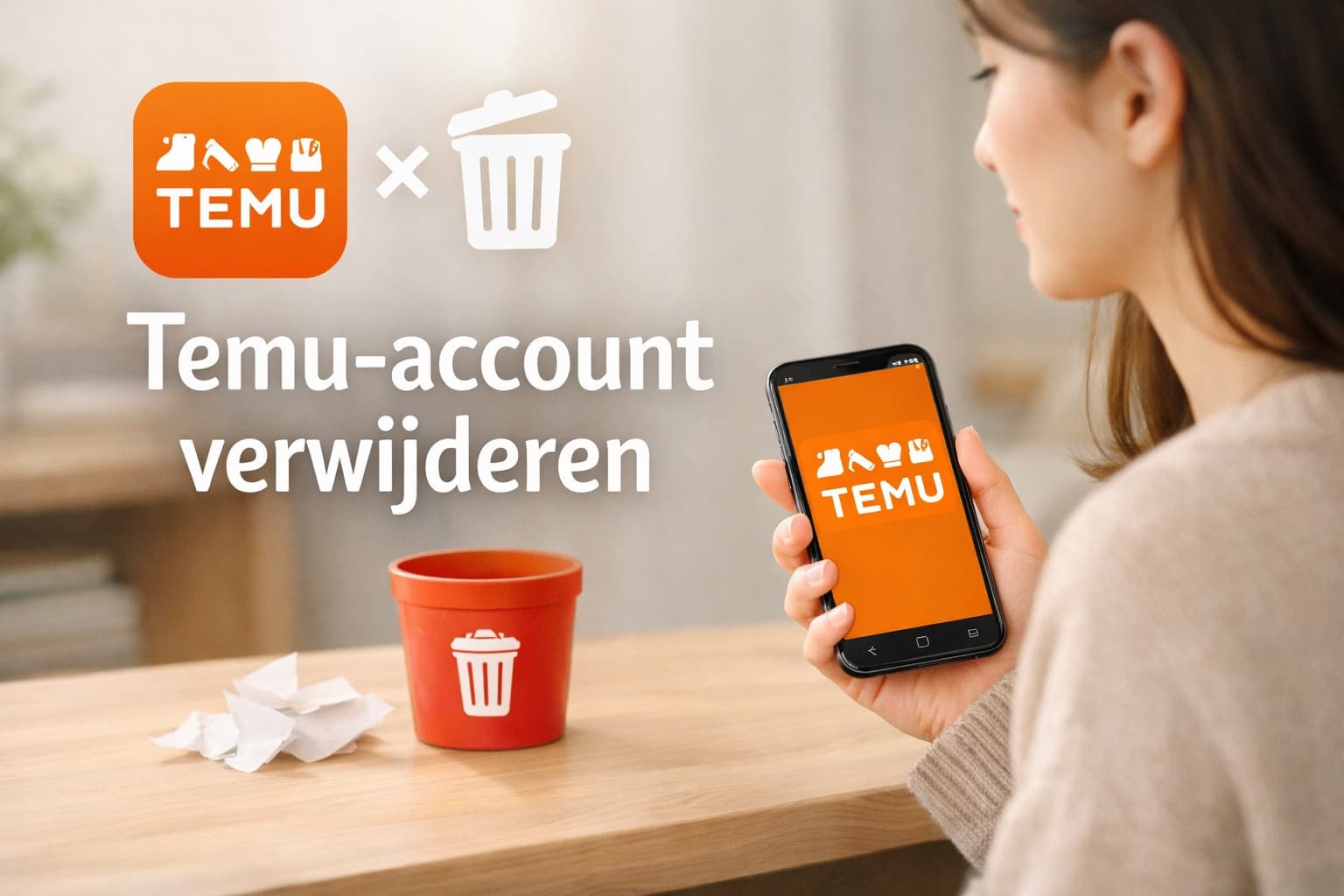 Temu-account verwijderen en gegevens permanent wissen