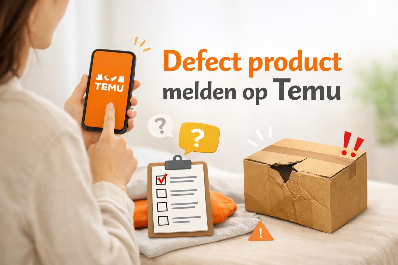 Defect product melden op Temu stap voor stap uitgelegd