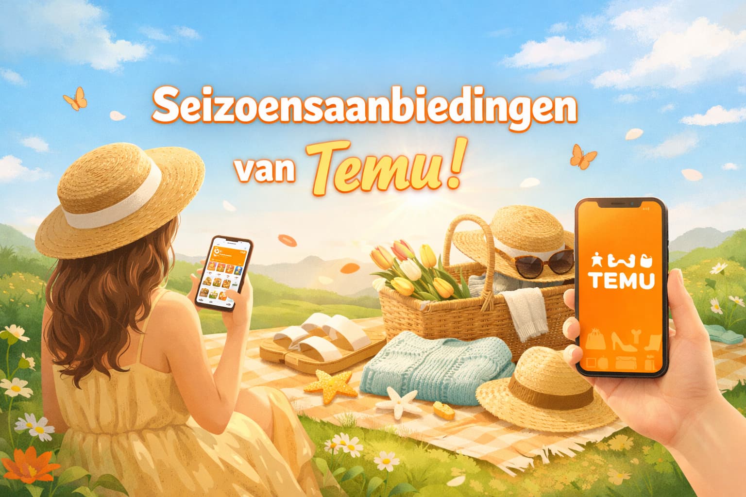 Seizoensaanbiedingen van Temu ontdekken in de app