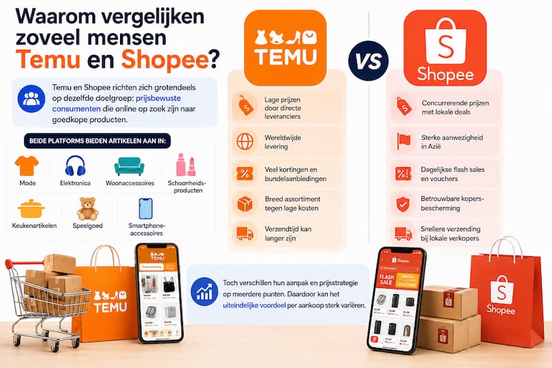 Temu vs Shopee waar kun je meer geld besparen 1