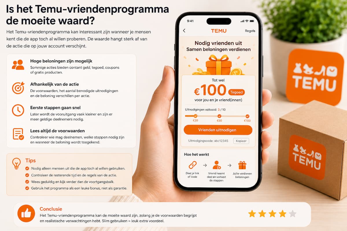 Is het Temu-vriendenprogramma de moeite waard in Nederland?